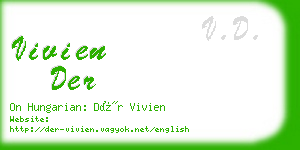 vivien der business card